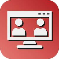 virtual clase vector glifo degradado antecedentes icono para personal y comercial usar.