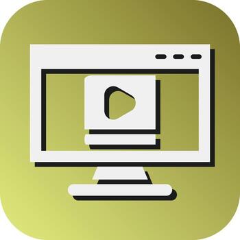 Digital Library Vector Glyph Gradient Background Icon For Personal And Commercial Use.