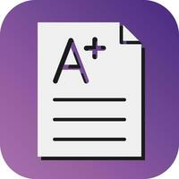Grades Vector Glyph Gradient Background Icon For Personal And Commercial Use.