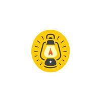 lantern vintage logo icon illustration Premium Vector