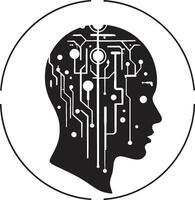 algorítmico nexo logo diseño para ai neural lógica vector ai logo