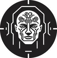 ai nexo circulo logo diseño techno síntesis ai logo vector