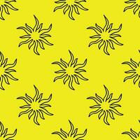 Seamless pattern with sun doodle for decorative print, wrapping paper, greeting cards, wallpaper and fabric vector