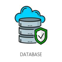 Database. CMS. Content management system icon vector