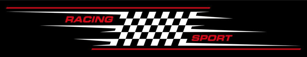 Sport racing line decal, t-shirt stripe sticker vector