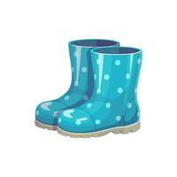 Cartoon rubber boots, vector waterproof pair