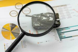 Rising curve with rate tables and calculator as a symbol of rising share prices. photo