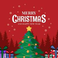 merry christmas day. happy new year banner vector