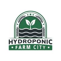 farm logo vector. hydroponic greenhouse vector