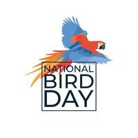 plumado elegancia. celebrar nacional pájaro día con esta maravilloso vector diseño modelo. vector eps 10
