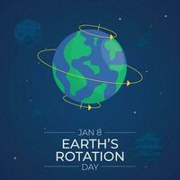 Celebrate Earth's Spin. Vector Template for Rotation Day Festivities.