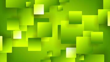 Bright green abstract tech geometric video animation