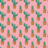 cactus seamless pattern vector