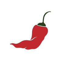 Chili pepper pod icon. Hot pepper colored silhouette. vector