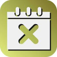 Cancel Event Vector Glyph Gradient Background Icon For Personal And Commercial Use.