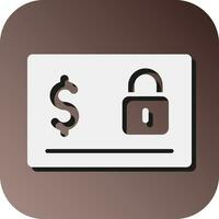Secure Payment Vector Glyph Gradient Background Icon For Personal And Commercial Use.