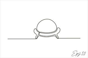 continuous line vector illustration design of ufo