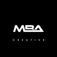 MBA letra inicial logo diseño modelo vector ilustración