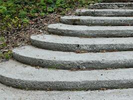 old concrete stairs in a city park photo