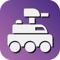 Armoured Van Vector Glyph Gradient Background Icon For Personal And Commercial Use.