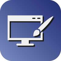 Website Design Vector Glyph Gradient Background Icon For Personal And Commercial Use.