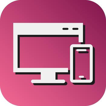 Responsive Design Vector Glyph Gradient Background Icon For Personal And Commercial Use.