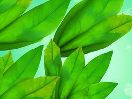 verde hojas antecedentes ai generativo foto
