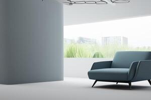 empty room with a chair photo