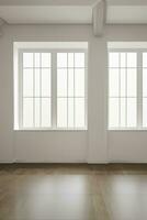 empty white room AI Generative photo