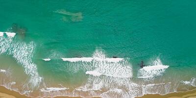 bird view  of coast and sea AI Generative photo