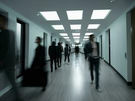 corridor in a modern office building AI Generative photo