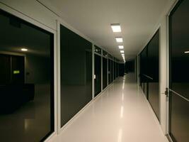 corridor in a modern office building AI Generative photo
