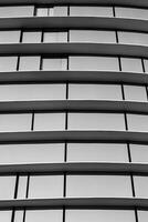 greyscale shot of a facade of a new building AI Generative photo