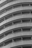 greyscale shot of a facade of a new building AI Generative photo