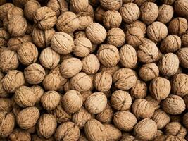 large quantity of nuts as background AI Generative photo