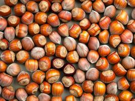 large quantity of nuts as background AI Generative photo