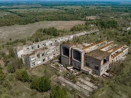 restos de industrial edificios ai generativo foto