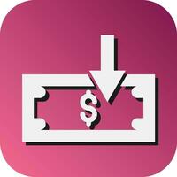 Cost Per Click Vector Glyph Gradient Background Icon For Personal And Commercial Use.