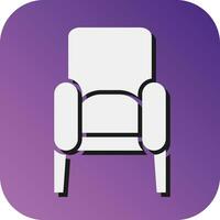 Armchair Vector Glyph Gradient Background Icon For Personal And Commercial Use.
