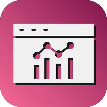 Data Report Vector Glyph Gradient Background Icon For Personal And Commercial Use.