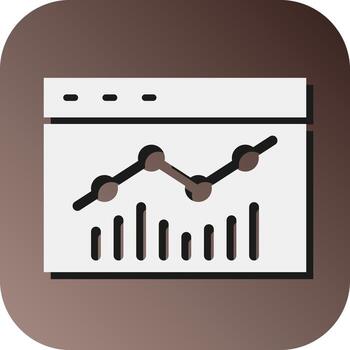 Data Visualization Vector Glyph Gradient Background Icon For Personal And Commercial Use.