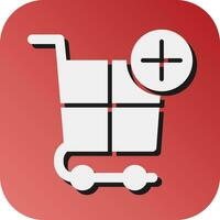 Add To Cart Vector Glyph Gradient Background Icon For Personal And Commercial Use.