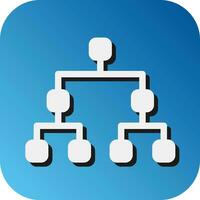 Site Map Vector Glyph Gradient Background Icon For Personal And Commercial Use.