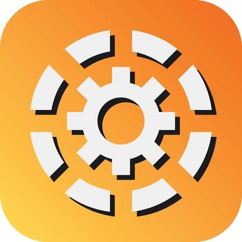 automatización vector glifo degradado antecedentes icono para personal y comercial usar.