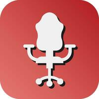 Office chair Vector Glyph Gradient Background Icon For Personal And Commercial Use.