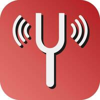 Tuning Fork Vector Glyph Gradient Background Icon For Personal And Commercial Use.