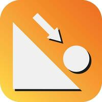 Down Hill Vector Glyph Gradient Background Icon For Personal And Commercial Use.