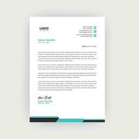 Simple and Creative letterhead template design vector