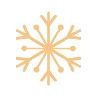 Snowflake vector illustration. Winter weather element isolated on white background. Snow design for patterns, packaging, decor