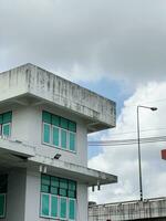 close up building in the city photo